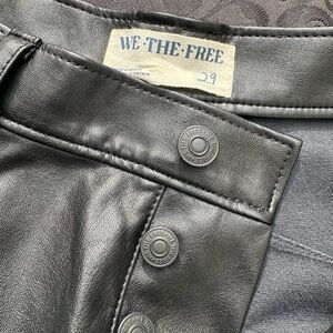 We The Free faux leather cropped pants 
Size 29 inseam 26”